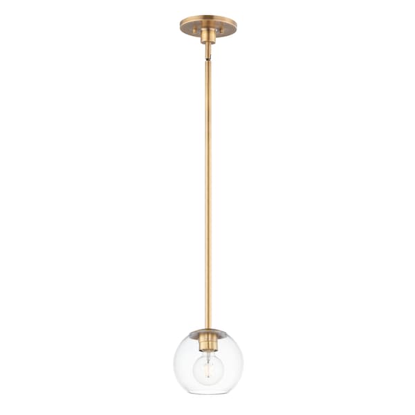 Maxim Lighting Branch 1-Light 7" Wide Natural Aged Brass Pendant Light 98410CLNAB - main